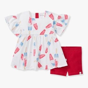 Burt’s Bees - Rocket Pop Baby Toddler Tunic & Shorts Set - 4T Toddler